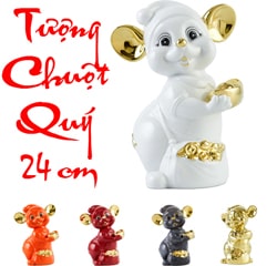 TƯỢNG CHUỘT 24cm DÁT VÀNG 24K QUÀ TẶNG VIP MỪNG XUÂN 2020